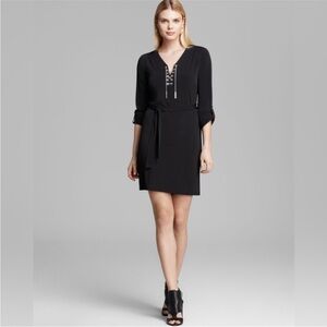 Michael Kors Black Dress With Gold Chain Accents